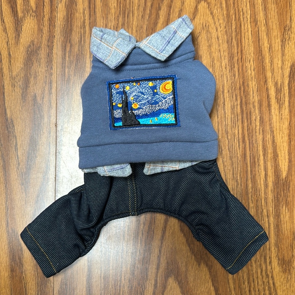 🦅NWT! FUN OF PETS XS small dog one piece shirt and pants.
